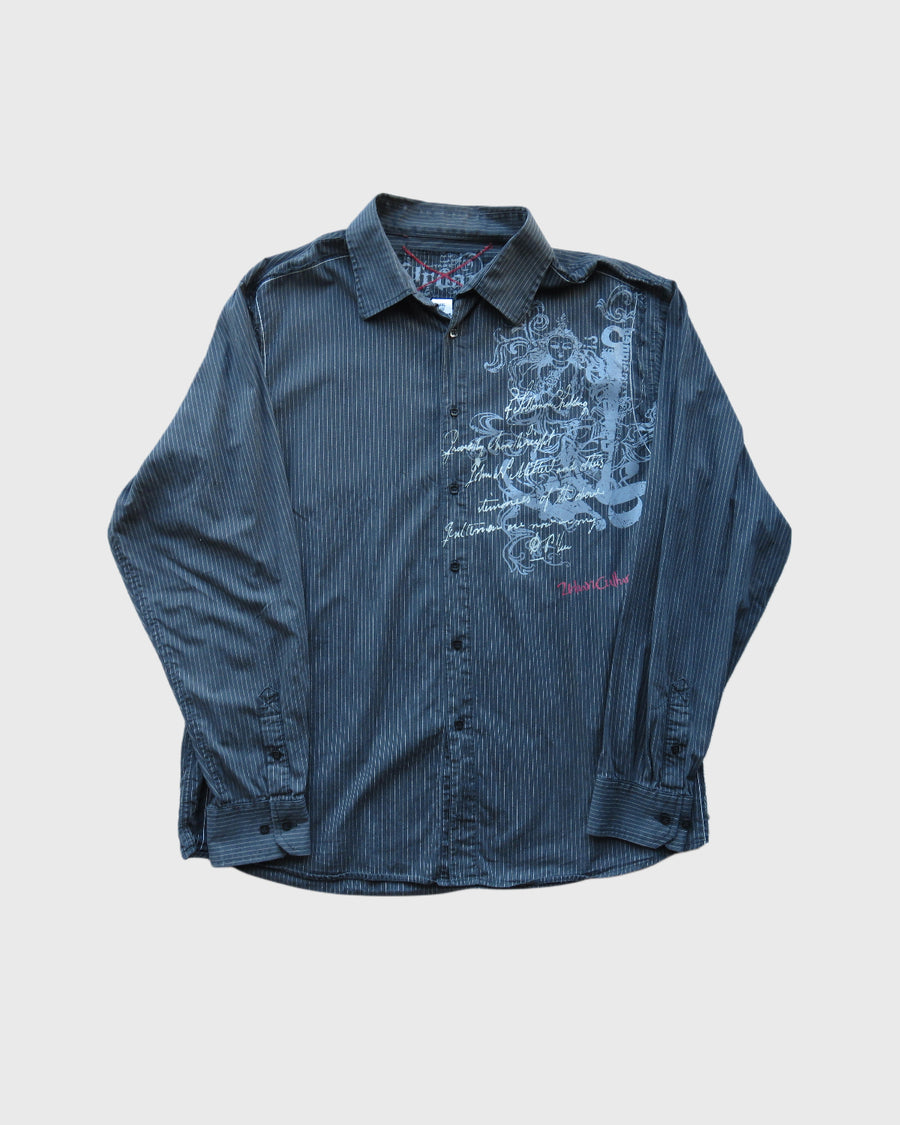 Y2K Long Sleeve Button Up | L